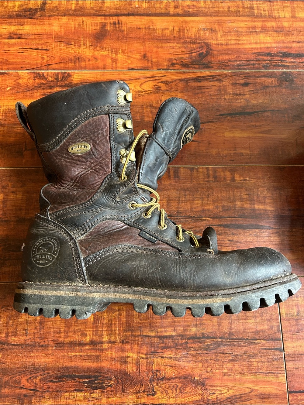Red Wing Irish Setter Dark Brown Hunting Boots Size 12